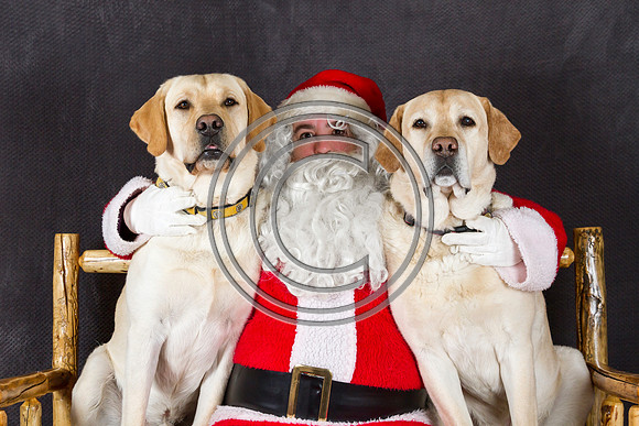 Tuukka and Fergus with Santa
